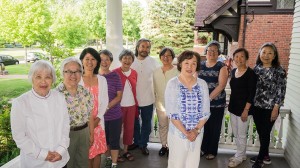 Members of the TC JACL Education Committee. L to R: Lucy Kirihara, Janet Carlson, Cheryl Hirata-Dulas, Joyce Miyamoto, Lillian Grothe, Steve Ozone, Carolyn Nayematsu, Sally Sudo, Sylvia Farrells, Karen Lucas, and Gloria Kumagai. Missing: Bud Nakasone.